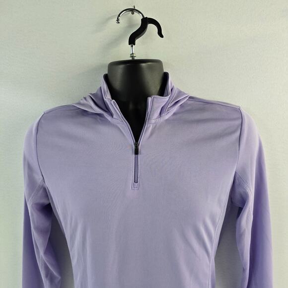 Huk Womens Purple 1/4 Zip Hoodie Pullover Long Sleeve Mesh Activewear Top M 6000 - Picture 2 of 10